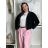 Bunda oversize dlhý rukáv dámska KAILA (S/M/L/XL ONE SIZE) TALIANSKA MÓDA IMC26081/DUR černá S/ML