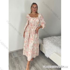 Šaty dlhé letní elegantní na ramínka dámske IRIS (S/M/L ONE SIZE) TALIANSKA MÓDA IMPKM2626098