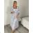 Šaty dlhé letní elegantní na ramínka dámske IRIS (S/M/L ONE SIZE) TALIANSKA MÓDA IMPKM2626098/DUR S/M/L béžová
