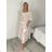 Šaty dlhé letní elegantní na ramínka dámske IRIS (S/M/L ONE SIZE) TALIANSKA MÓDA IMPKM2626098/DUR S/M/L béžová