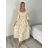 Šaty dlhé letní elegantní na ramínka dámske IRIS (S/M/L ONE SIZE) TALIANSKA MÓDA IMPKM2626098/DUR S/M/L béžová