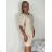 Šaty letní elegantní krátký dámske (S/M/L ONE SIZE) TALIANSKA MÓDA IMPKM2625155/DUR S/M/L béžová
