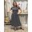 Šaty dlhé letné krátky rukáv dámske (VESNA S/M/L ONE SIZE) TALIANSKA MóDA IM3251111-6/DUR S/M/L tmavo modrá