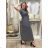 Šaty dlhé letné krátky rukáv dámske (VESNA S/M/L ONE SIZE) TALIANSKA MóDA IM3251111-6/DUR S/M/L tmavo modrá