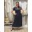 Šaty dlhé letné krátky rukáv dámske (VESNA S/M/L ONE SIZE) TALIANSKA MóDA IM3251111-8/DUR S/M/L tmavo modrá