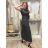 Šaty dlhé letné krátky rukáv dámske (VESNA S/M/L ONE SIZE) TALIANSKA MóDA IM3251111-9/DUR S/M/L čierna
