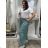 Nohavice aladinky harémky dlhé dámske (M/L ONE SIZE) TALIANSKA MÓDA IMD22212/DR M/L tmavě mintová