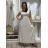 Šaty  letné bez rukávov dámske Bella (S/M/L ONE SIZE) TALIANSKA MÓDA IMSM25BELLA/DR S/M/L smetanová béžová