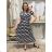 Šaty dlhé letné krátky rukáv dámske (VESNA S/M/L ONE SIZE) TALIANSKA MóDA IM3251111-10/DUR S/M/L tmavo modrá