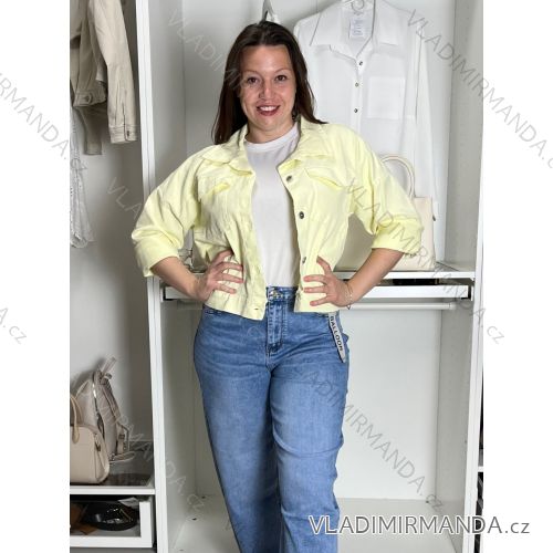Bunda lehká oversize dlhý rukáv dámska RURU (S/M/L /XL ONE SIZE) TALIANSKA MÓDA IMWTM260004/DUR S/M/L žlutá