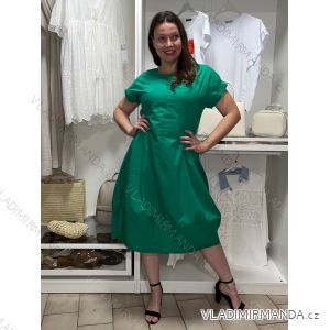 Šaty letní elegantní krátký rukáv dámske (S/M/L ONE SIZE) TALIANSKA MÓDA IM526023157/DUR