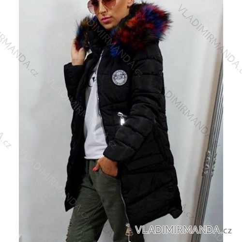 Kabát s kožušinkou dámsky (s-xl) Poľsko MODA PM217035
