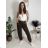 Tepláky/Kalhoty elegantné oversize dlhé dámske (S/M/L ONE SIZE) TALIANSKA MÓDA IMD26003/DUR vínová S/M/L