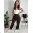 Tepláky/Kalhoty elegantné oversize dlhé dámske (S/M/L ONE SIZE) TALIANSKA MÓDA IMD26003/DUR vínová S/M/L