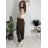 Tepláky/Kalhoty elegantné oversize dlhé dámske (S/M/L ONE SIZE) TALIANSKA MÓDA IMD26003/DUR vínová S/M/L