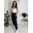 Tepláky/Kalhoty elegantné oversize dlhé dámske (S/M/L ONE SIZE) TALIANSKA MÓDA IMD26003/DUR vínová S/M/L