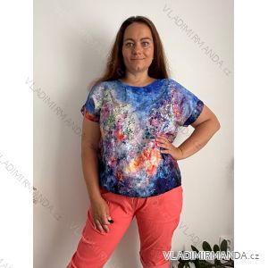 Tunika letná krátký rukáv dámske nadrozmer BALA (46/48/50 ONE SIZE) TALIANSKA MÓDA IMPFLY262240