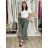 Nohavice lněné volnočasové dámske (S/M/L ONE SIZE) TALIANSKA MÓDA IMSM26001238/DUR S/M/L zelená khaki