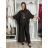 Komplet elegantní Tunika oversize krátky rukáv a kalhoty dámske AMI (S/M/L ONE SIZE) TALIANSKA MÓDA IMM267304
