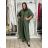 Komplet elegantní Tunika oversize krátky rukáv a kalhoty dámske AMI (S/M/L ONE SIZE) TALIANSKA MÓDA IMM267304