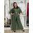 Komplet elegantní Tunika oversize krátky rukáv a kalhoty dámske AMI (S/M/L ONE SIZE) TALIANSKA MÓDA IMM267304