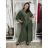 Komplet elegantní Tunika oversize krátky rukáv a kalhoty dámske AMI (S/M/L ONE SIZE) TALIANSKA MÓDA IMM267304