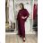 Komplet elegantní Tunika oversize krátky rukáv a kalhoty dámske AMI (S/M/L ONE SIZE) TALIANSKA MÓDA IMM267304