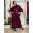 Komplet elegantní Tunika oversize krátky rukáv a kalhoty dámske AMI (S/M/L ONE SIZE) TALIANSKA MÓDA IMM267304