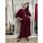 Komplet elegantní Tunika oversize krátky rukáv a kalhoty dámske AMI (S/M/L ONE SIZE) TALIANSKA MÓDA IMM267304