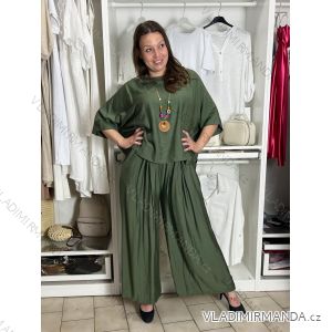 Komplet elegantní Tunika oversize krátky rukáv a kalhoty dámske AMI (S/M/L ONE SIZE) TALIANSKA MÓDA IMM267304/DUR