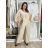 Komplet elegantní Tunika krátký rukáv a kalhoty dámské ¨(M/L/XL ONE SIZE) ITALSKÁ MÓDA IM426235