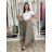 Nohavice lněné letní dlouhé dámske (S/M/L ONE SIZE) TALIANSKA MÓDA IMSM26001240/DUR S/M/L hnedá
