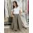 Nohavice lněné letní dlouhé dámske (S/M/L ONE SIZE) TALIANSKA MÓDA IMSM26001240/DUR S/M/L hnedá