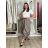 Nohavice oversize s páskem dámske (S/M/L ONE SIZE) TALIANSKA MÓDA IMSM265052/DUR S/M/L hnedá
