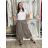 Nohavice letní oversize dámske (S/M/L ONE SIZE) TALIANSKA MÓDA IMSM265053/DUR S/M/L hnedá
