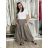 Nohavice letní oversize dámske (S/M/L ONE SIZE) TALIANSKA MÓDA IMSM265055/DUR S/M/L hnedá