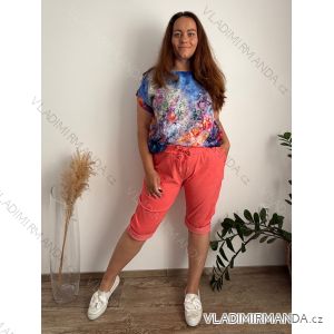 Kraťasy šortky strečové dámske (XL/2XL/3XL ONE SIZE) TALIANSKA MÓDA IM422549/DR
