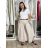 Nohavice letní s páskem dámske (S/M/L ONE SIZE) TALIANSKA MÓDA IMSM265056/DUR S/M/L béžová