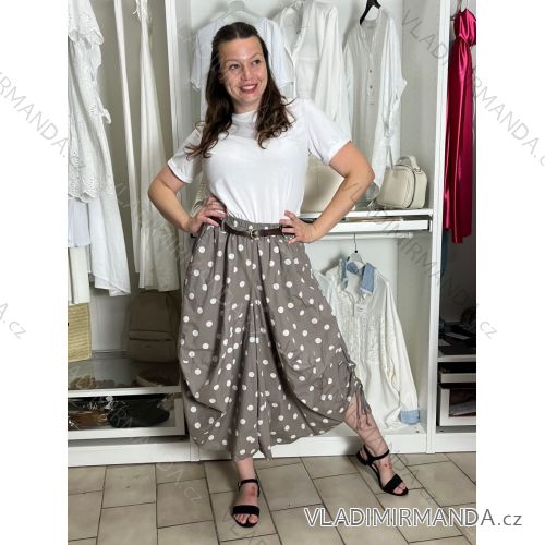 Nohavice puntíkaté s páskem dámske (S/M/L ONE SIZE) TALIANSKA MÓDA IMSM265057