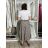 Nohavice puntíkaté s páskem dámske (S/M/L ONE SIZE) TALIANSKA MÓDA IMSM265057/DUR S/M/L hnedá