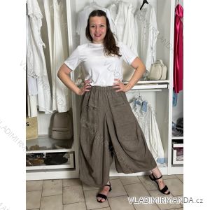 Nohavice letní lněné dámske (S/M/L ONE SIZE) TALIANSKA MÓDA IMSM265059/DUR