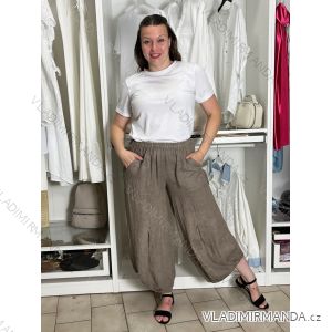 Nohavice letní lněné dámske (S/M/L ONE SIZE) TALIANSKA MÓDA IMSM265060