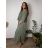 Letní komplet šaty letní a cardigan dámské nadrozměr (48/50/52ONE SIZE) TALIANSKA MÓDA  IMSM26232535/DUR  béžová