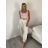 Nohavice letní s opaskom dámske (S/M/L ONE SIZE) TALIANSKA MÓDA IM4260013564/DUR sv. béžová S/M/L