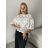 Tunika letní 3/4 rukáv dámska (S/M/L ONE SIZE) TALIANSKA MODA IMSM26000332/DUR S/M/L biela