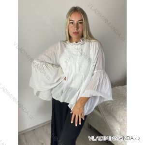 Tunika elegantní dlouhý rukáv dámska (S/M/L ONE SIZE) TALIANSKA MODA IMSM26000333