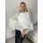 Tunika elegantní dlouhý rukáv dámska (S/M/L ONE SIZE) TALIANSKA MODA IMSM26000333/DUR S/M/L biela