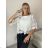 Tunika letní 3/4 rukáv dámska (S/M/L ONE SIZE) TALIANSKA MODA IMSM26000335/DUR S/M/L biela