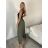Nohavice letní s opaskom dámske ROMI (S/M/L ONE SIZE) TALIANSKA MÓDA IM4260013565/DUR S/M/L čierna