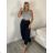 Nohavice letní s opaskom dámske ROMI (S/M/L ONE SIZE) TALIANSKA MÓDA IM4260013565/DUR S/M/L čierna
